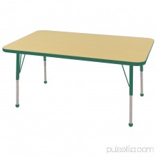 ECR4Kids 30 x 48 Rectangle Everyday T-Mold Adjustable Activity Table, Multiple Colors/Types 565352755